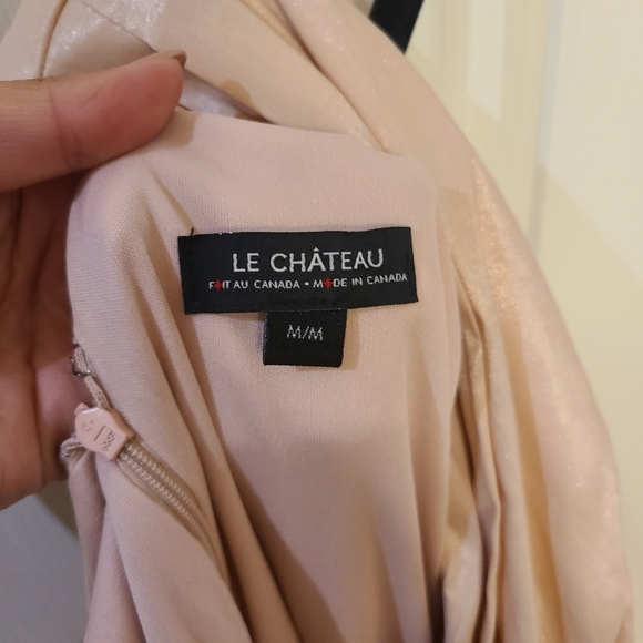 3/$75 - Light Pink Pearl Cocktail Dress - Size M - Le Chateau - Picture 3 of 4